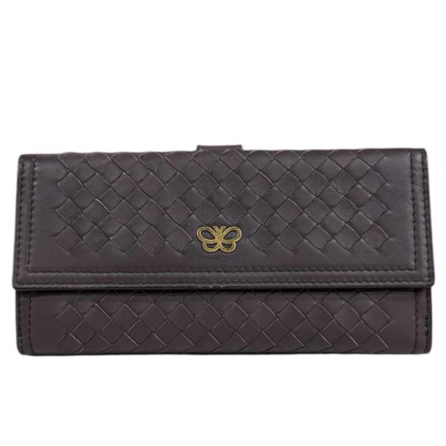 ボッテガヴェネタ イントレチャート 長財布 レザー レディース BOTTEGAVENETA  中古 R&amp;Kリサイクルキング