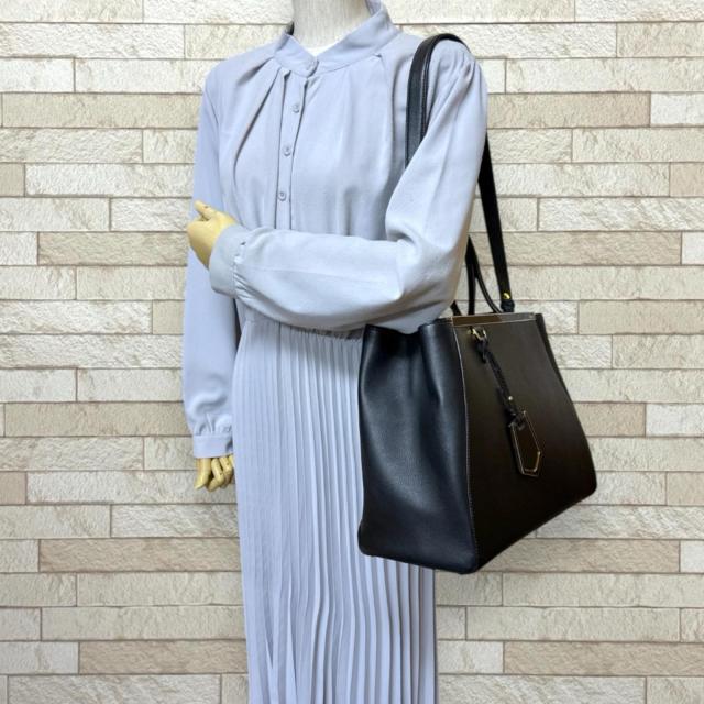 高級＊FENDI トゥジュール 2WAY ハンドバッグ 8BH250 ブラック 【公式 