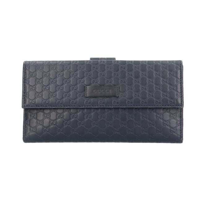 グッチ マイクログッチシマ 長財布 レザー 449393 ユニセックス GUCCI 