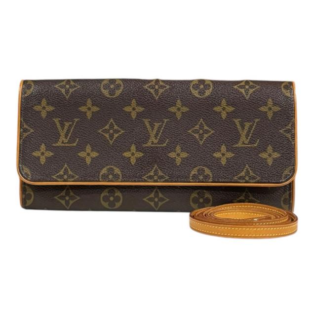 ルイヴィトン ポシェットツインGM モノグラム ショルダーバッグ モノグラムキャンバス M51852 ブラウン レディース LOUIS VUITTON 中古 R&Kリサイクルキング