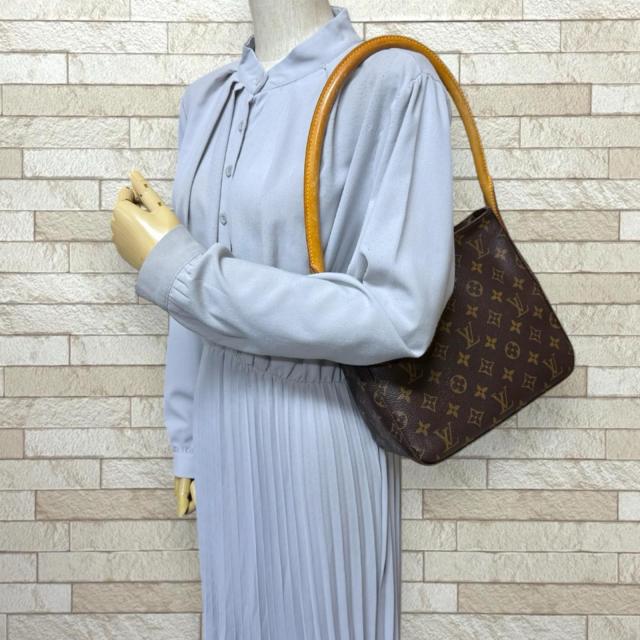 ルイヴィトン ルーピングMM モノグラム ショルダーバッグ モノグラムキャンバス M51146 ブラウン レディース LOUIS VUITTON 中古 R&Kリサイクルキング_1