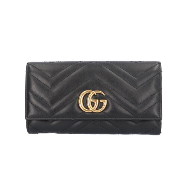 グッチ コンチネンタルウォレット GGマーモント 長財布 レザー 443436 レディース GUCCI  中古 R&amp;Kリサイクルキング