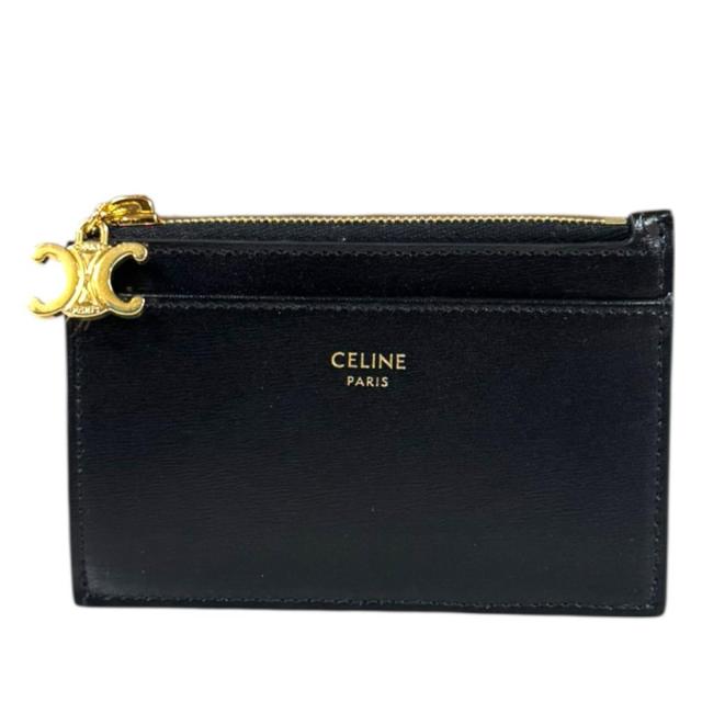 セリーヌ ジップ付カードフォルダー カードケース レザー 10M083FVO レディース CELINE 中古 R&Kリサイクルキング