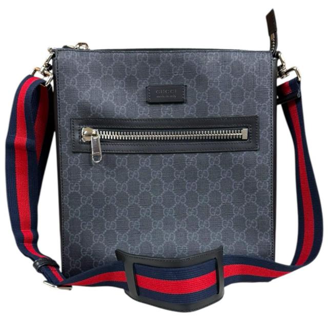 グッチ GGスプリーム ショルダーバッグ GGスプリームキャンバス 474137 グレー レディース GUCCI 中古 R&Kリサイクルキング