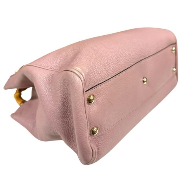 グッチ バンブー ショルダーバッグ レザー 336032 ピンク レディース GUCCI 中古 R&Kリサイクルキング_4