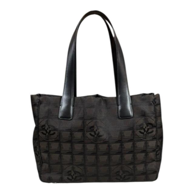シャネル トートPM ニュートラベル トートバッグ ナイロンジャガード A20457 ブラウン レディース CHANEL 中古 R&Kリサイクルキング