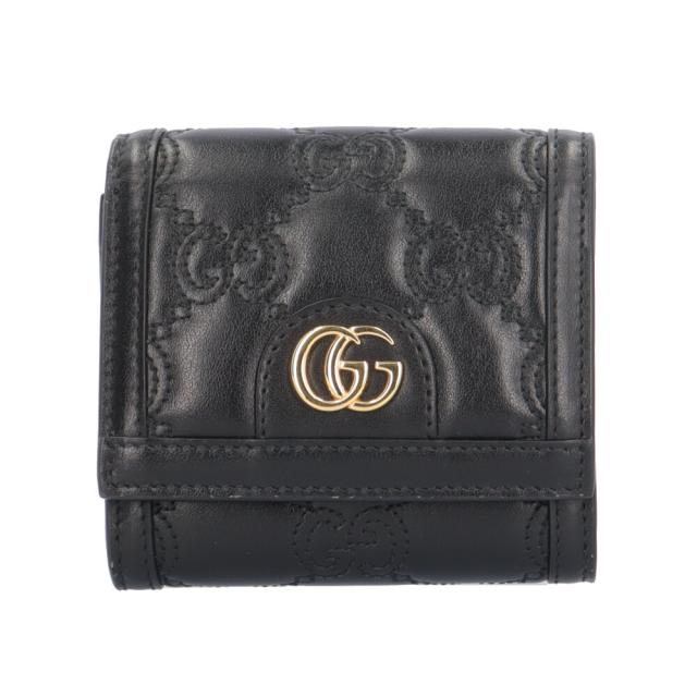 グッチ カードケース ウォレット GGマトラッセ 二つ折り財布 レザー 723799 レディース GUCCI  中古 R&amp;Kリサイクルキング
