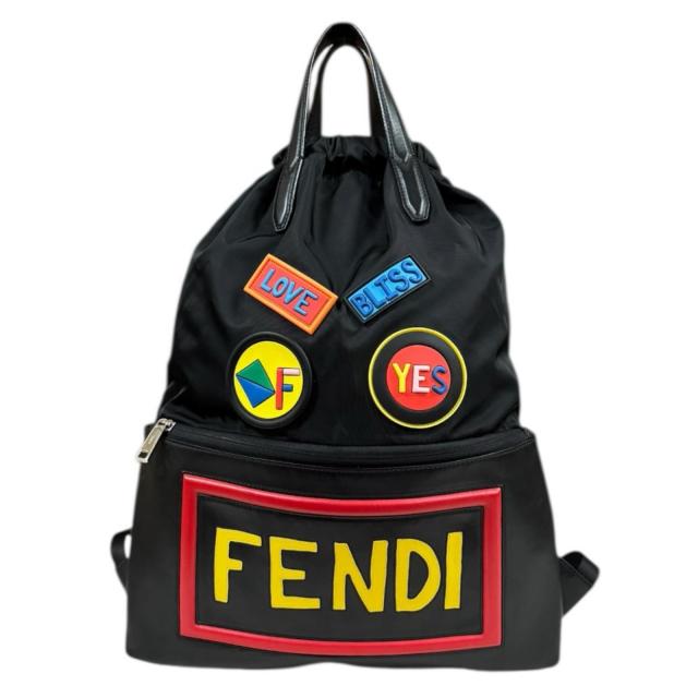 フェンディ ロゴ フェイス リュック・デイパック ナイロン 7VZ034 メンズ FENDI 中古 R&Kリサイクルキング
