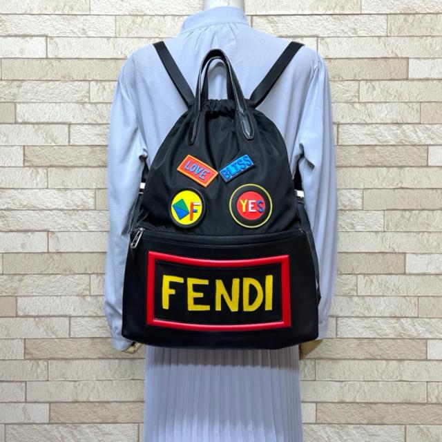 フェンディ ロゴ フェイス リュック・デイパック ナイロン 7VZ034 メンズ FENDI 中古 R&Kリサイクルキング_1