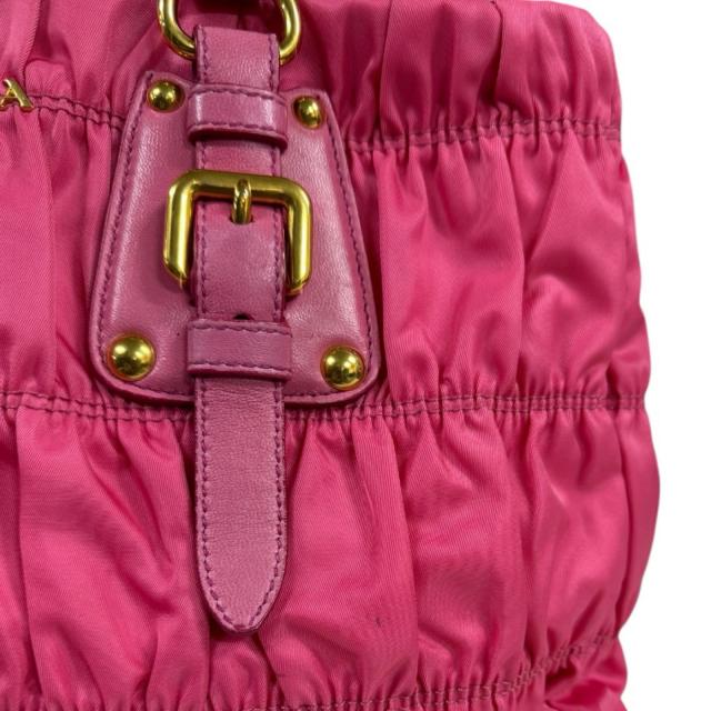 プラダ ギャザー ショルダーバッグ ナイロン BN2346 ピンク レディース PRADA 中古 R&Kリサイクルキング_10