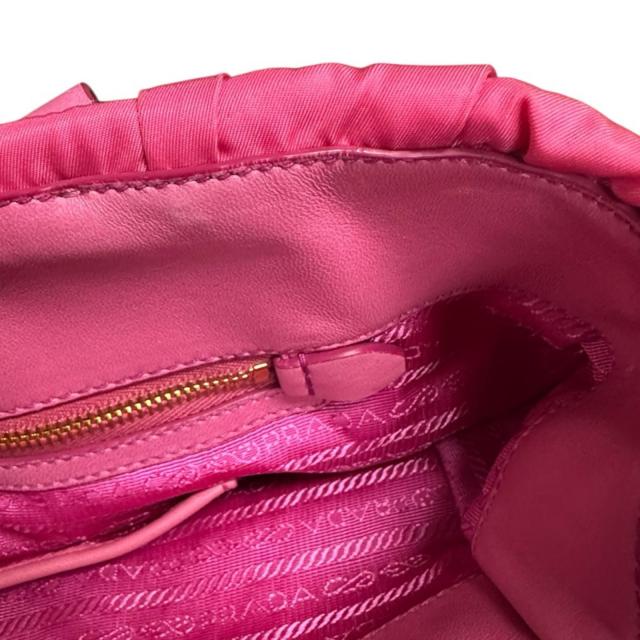 プラダ ギャザー ショルダーバッグ ナイロン BN2346 ピンク レディース PRADA 中古 R&Kリサイクルキング_16