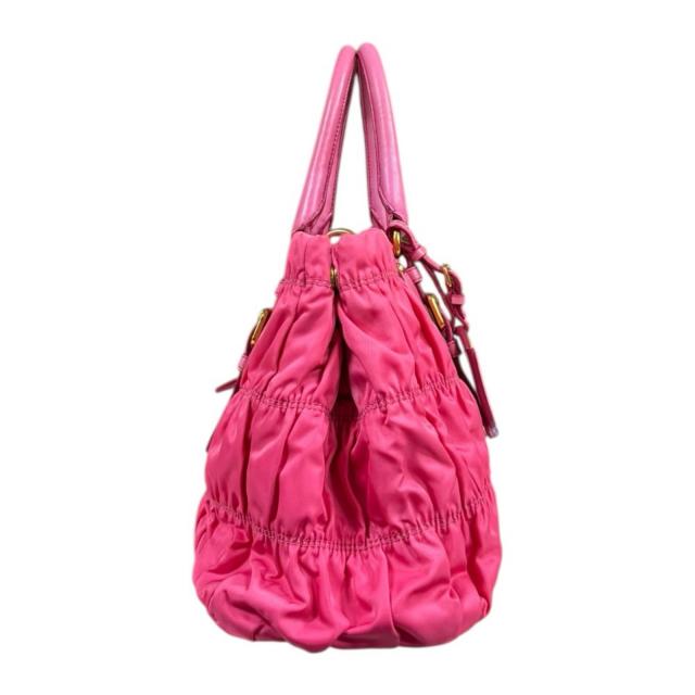 プラダ ギャザー ショルダーバッグ ナイロン BN2346 ピンク レディース PRADA 中古 R&Kリサイクルキング_3