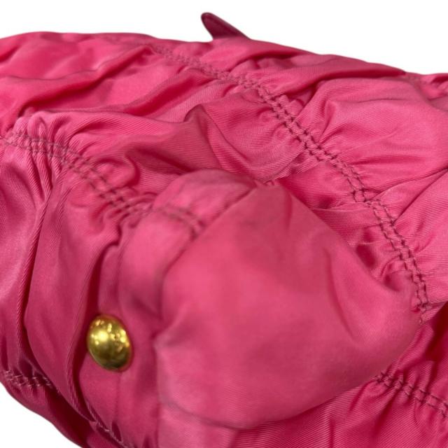 プラダ ギャザー ショルダーバッグ ナイロン BN2346 ピンク レディース PRADA 中古 R&Kリサイクルキング_7