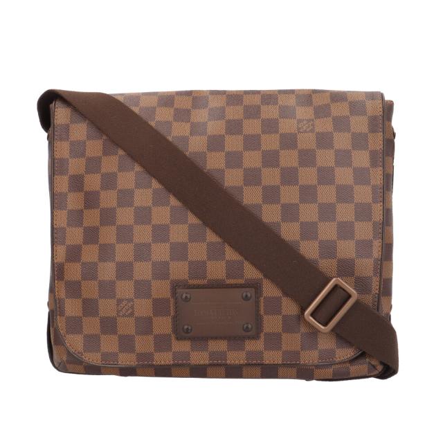 ルイヴィトン ブルックリンMM ダミエ ショルダーバッグ ダミエキャンバス N51211 ブラウン メンズ LOUIS VUITTON 中古 R&Kリサイクルキング