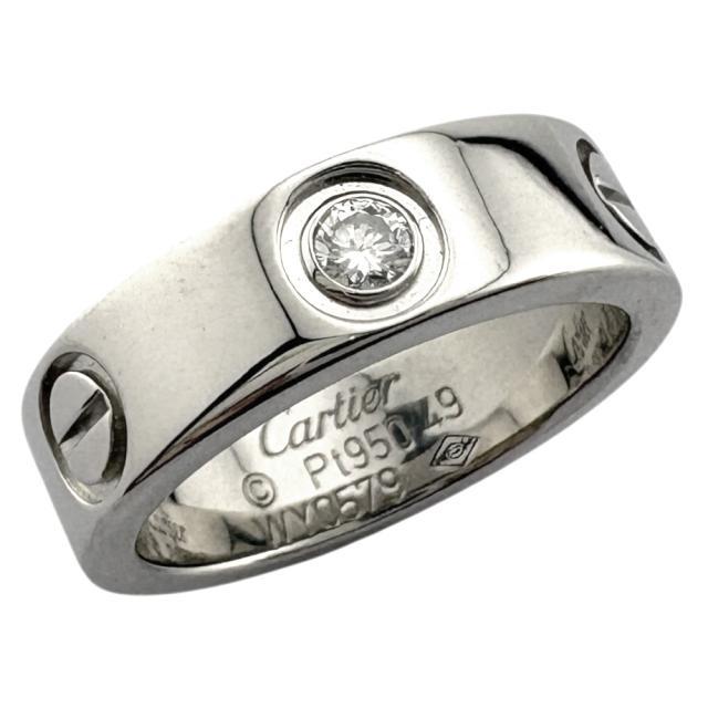 カルティエ ラブ 1P ダイヤモンド リング 指輪 9号 Pt950プラチナ ダイヤモンド レディース CARTIER 中古 R&Kリサイクルキング 192,500円