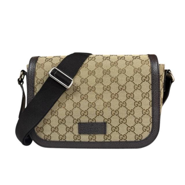 グッチ メッセンジャーバッグ GGキャンバス ショルダーバッグ GGキャンバス 449172 ベージュ レディース GUCCI 中古 R&Kリサイクルキング