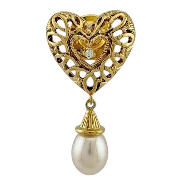 ミキモト ブローチ 18金 K18イエローゴールド パール レディース MIKIMOTO 中古 R&Kリサイクルキング 330,000円