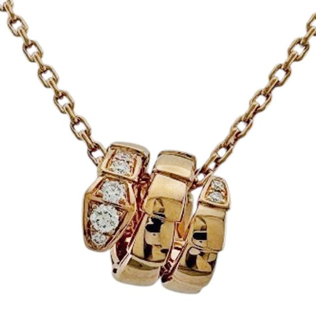 ブルガリ セルペンティ ヴァイパー ネックレス 18金 K18ピンクゴールド ダイヤモンド レディース BVLGARI 中古 R&Kリサイクルキング 425,700円