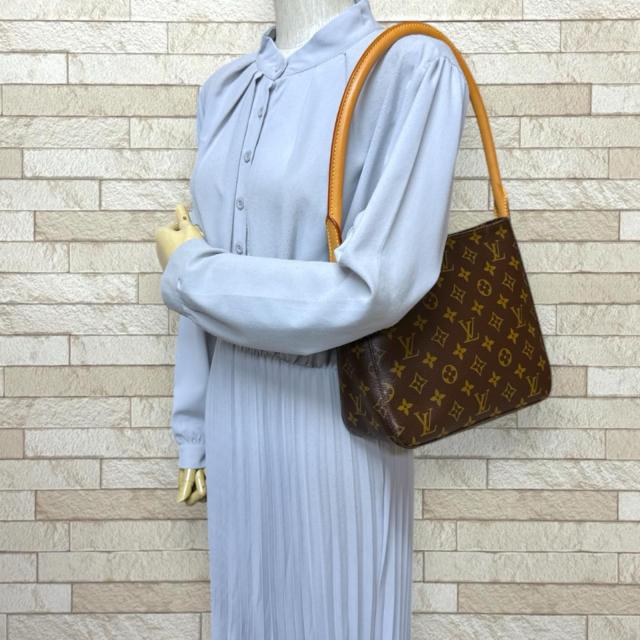 ルイヴィトン ルーピングMM モノグラム ショルダーバッグ モノグラムキャンバス M51146 ブラウン レディース LOUIS VUITTON 中古 R&Kリサイクルキング_1