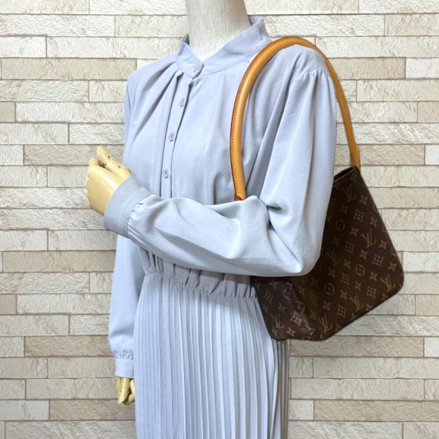 ルイヴィトン ルーピングMM モノグラム ショルダーバッグ モノグラムキャンバス M51146 ブラウン レディース LOUIS VUITTON 中古 R&Kリサイクルキング_1