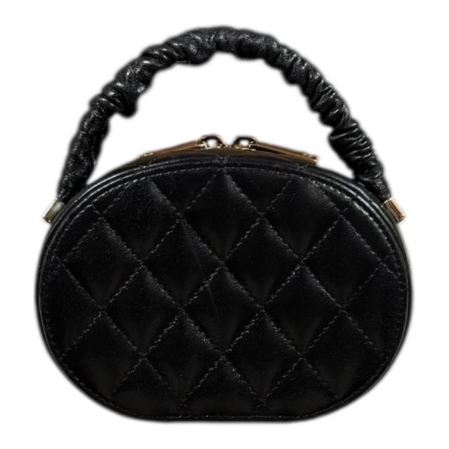 シャネル バニティバッグ マトラッセ ハンドバッグ レザー ブラック レディース CHANEL  中古 R&amp;Kリサイクルキング_2