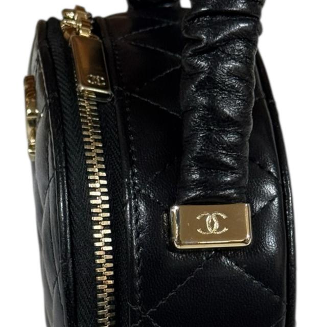 シャネル バニティバッグ マトラッセ ハンドバッグ レザー ブラック レディース CHANEL  中古 R&amp;Kリサイクルキング_9
