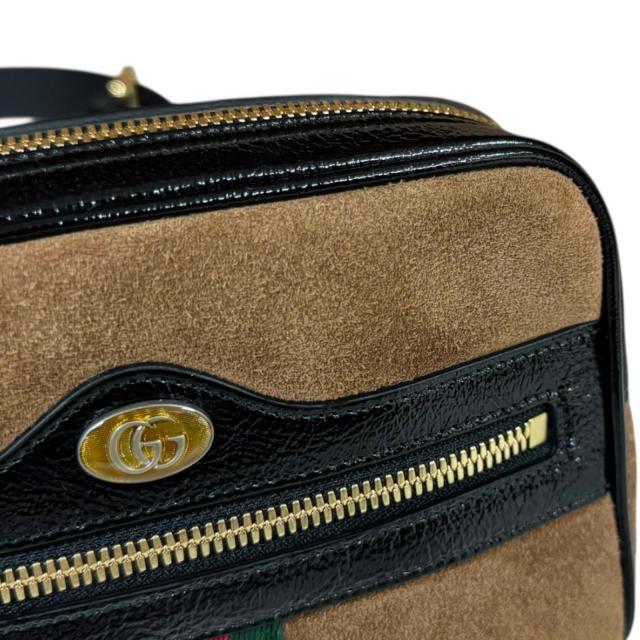 グッチ スモール ベルトバッグ オフィディア ウエストバッグ スウェード 517076 ブラウン レディース GUCCI 中古 R&Kリサイクルキング_10