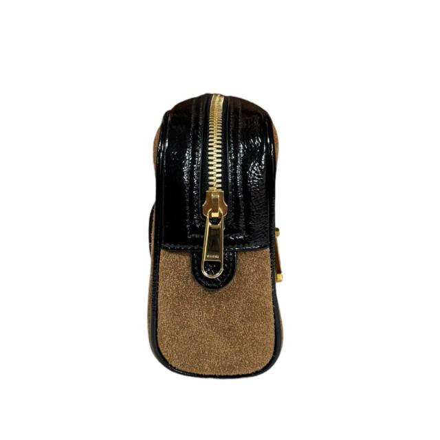 グッチ スモール ベルトバッグ オフィディア ウエストバッグ スウェード 517076 ブラウン レディース GUCCI 中古 R&Kリサイクルキング_3
