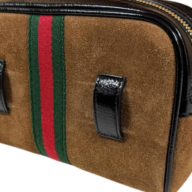 グッチ スモール ベルトバッグ オフィディア ウエストバッグ スウェード 517076 ブラウン レディース GUCCI 中古 R&Kリサイクルキング_9