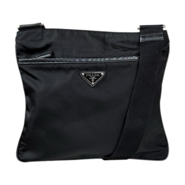 プラダ ショルダーバッグ ナイロン 2VH053 ブラック メンズ PRADA 中古 R&Kリサイクルキング