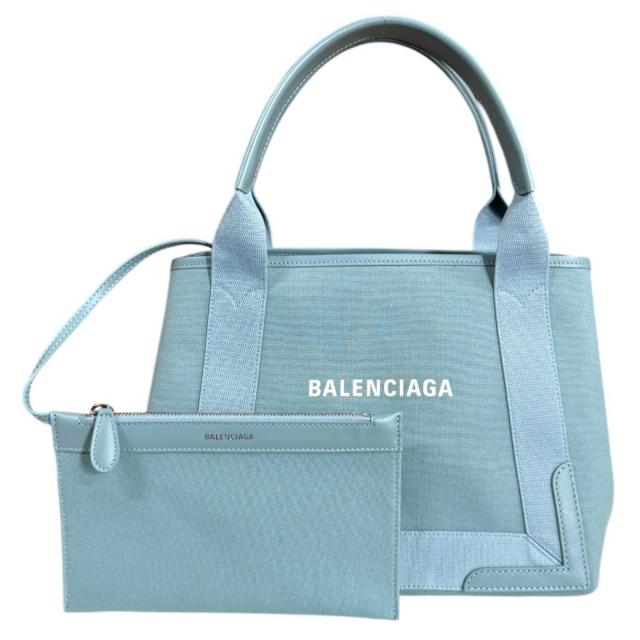 バレンシアガ ネイビーカバスS トートバッグ キャンバス 339933・4790・S・002123 ブルー レディース BALENCIAGA 中古 R&Kリサイクルキング