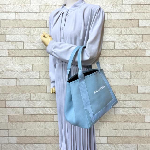 バレンシアガ ネイビーカバスS トートバッグ キャンバス 339933・4790・S・002123 ブルー レディース BALENCIAGA 中古 R&Kリサイクルキング_1