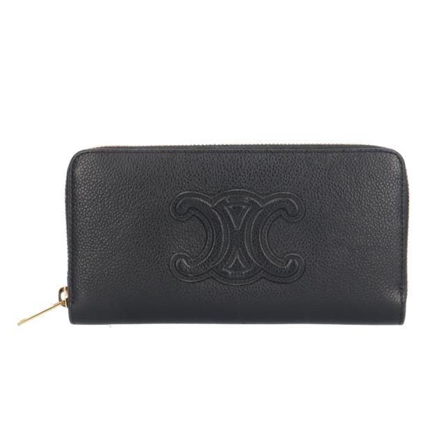 セリーヌ ラージジップウォレット トリオンフ 長財布 レザー ユニセックス CELINE  中古 R&amp;Kリサイクルキング