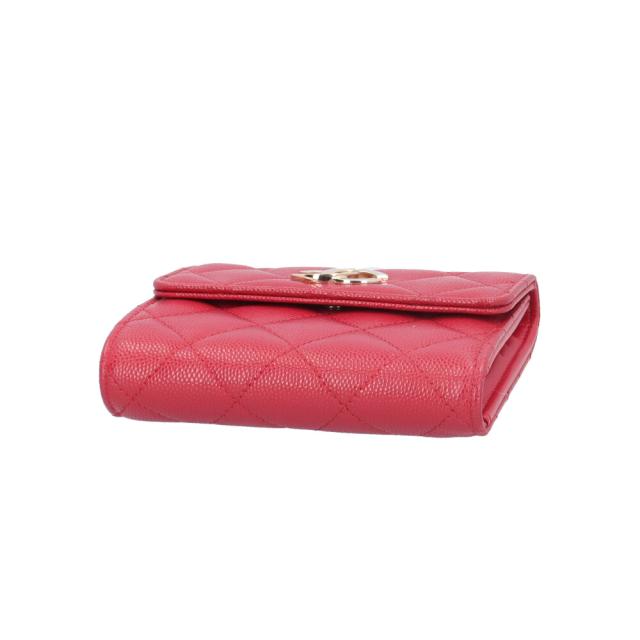 シャネル マトラッセ 三つ折り財布 キャビアスキン レディース CHANEL 中古 R&Kリサイクルキング_3