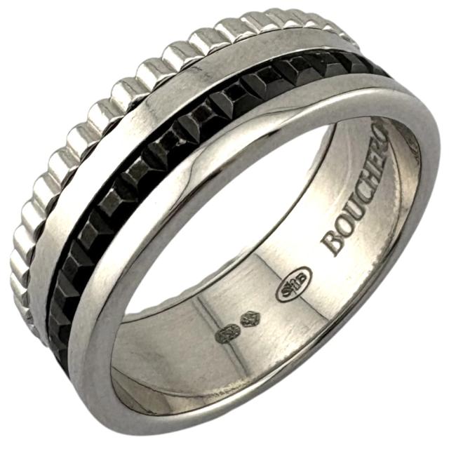 ブシュロン キャトルブラック　スモール リング 指輪 12号 18金 K18ホワイトゴールド レディース Boucheron  中古 R&amp;Kリサイクルキング