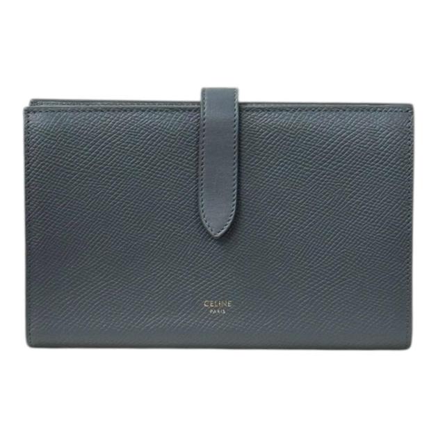 セリーヌ ラージストラップウォレット 二つ折り財布 レザー 10B633BFP 09GM レディース CELINE 中古 R&Kリサイクルキング