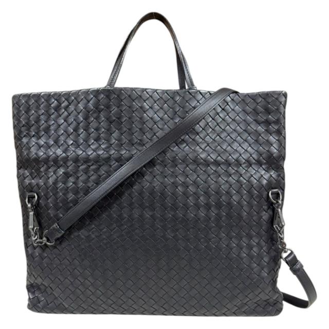 ボッテガヴェネタ イントレチャート ショルダーバッグ レザー ブラック レディース BOTTEGAVENETA 中古 R&Kリサイクルキング