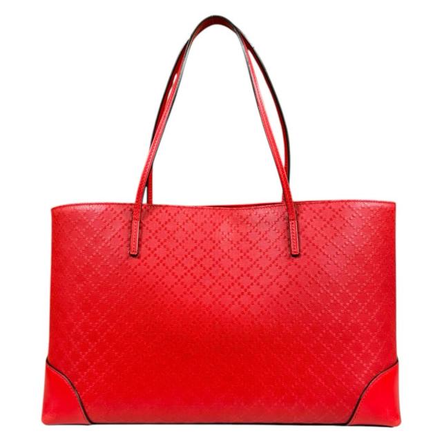 超美品 GUCCI 名作 ディアマンテ オールレザー クロス 9 グッチ ディアマンテ トートバッグ レザー 353397 レッド レディース