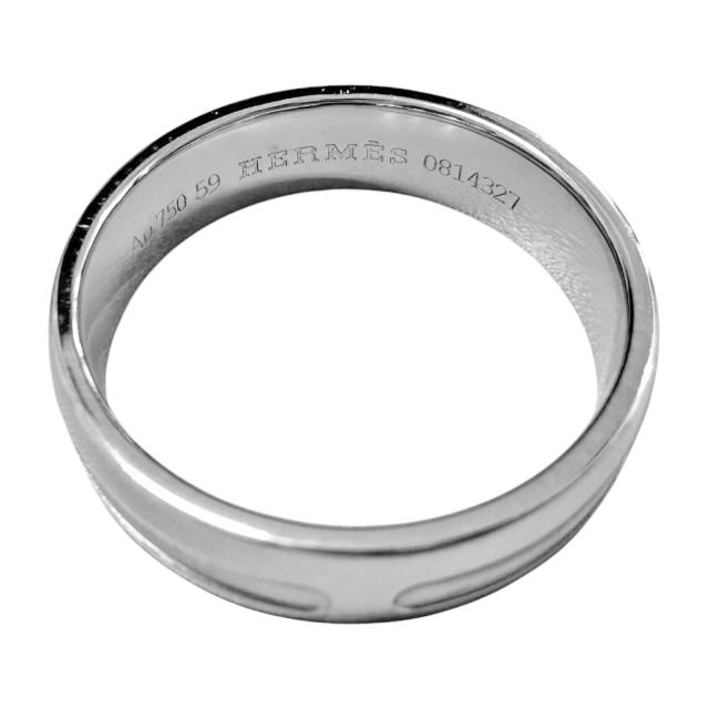 エルメス アンプラント リング 指輪 18号 18金 K18ホワイトゴールド レディース HERMES  中古 R&amp;Kリサイクルキング_4
