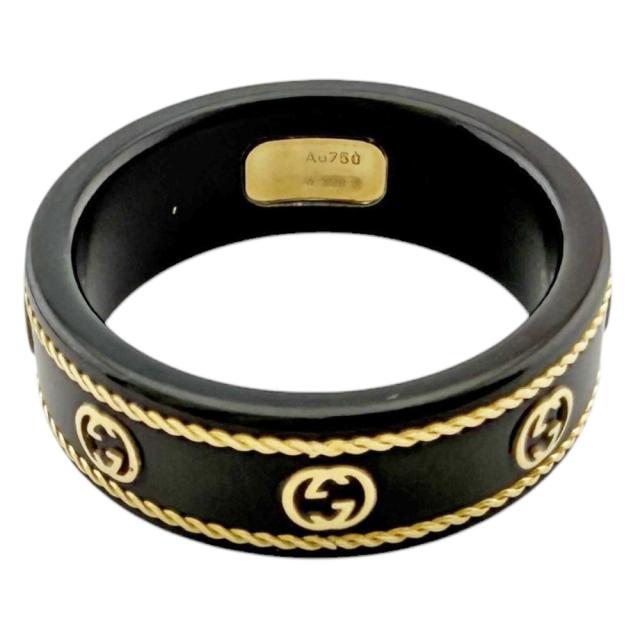 グッチ アイコン インターロッキング リング 指輪 17号 セラミック ユニセックス GUCCI 中古 R&Kリサイクルキング_3