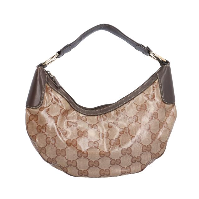 グッチ GGクリスタル ショルダーバッグ PVCコーティングキャンバス 257297 ベージュ レディース GUCCI 中古 R&Kリサイクルキング