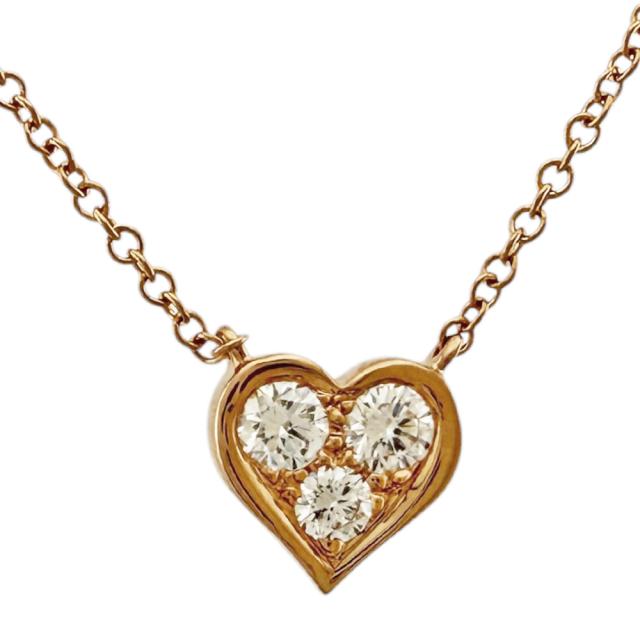 ティファニー センチメンタルハート ネックレス 18金 K18ピンクゴールド ダイヤモンド レディース TIFFANY&Co. 中古 R&Kリサイクルキング