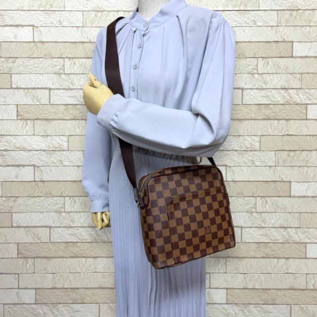 ルイヴィトン オラフPM ダミエ ショルダーバッグ ダミエキャンバス N41442 ブラウン レディース LOUIS VUITTON 中古 R&Kリサイクルキング_1