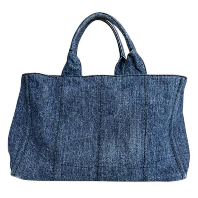 プラダ カナパトートM ショルダーバッグ デニム ブルー レディース PRADA 中古 R&Kリサイクルキング_2