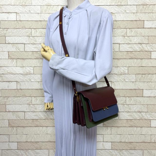 マルニ トランクバッグ ショルダーバッグ カーフ SBMPN09U09 ブラウン レディース MARNI 中古 R&Kリサイクルキング_1
