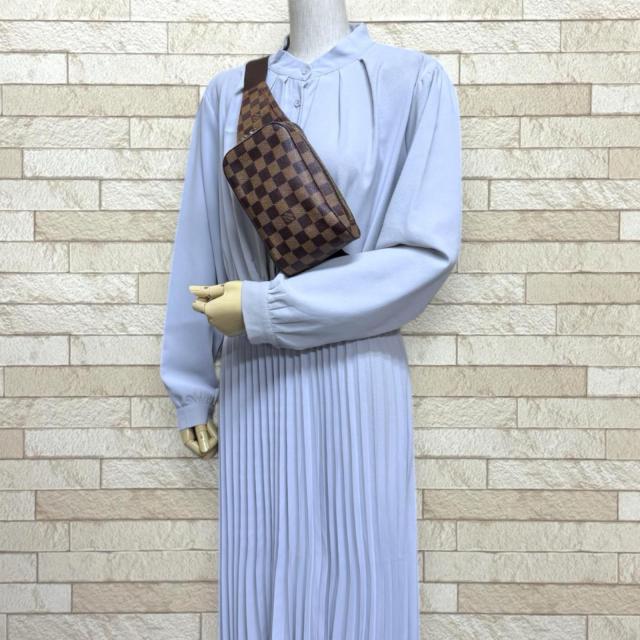 ルイヴィトン ジェロニモス ダミエ ボディバッグ ダミエキャンバス N51994 ブラウン ユニセックス LOUIS VUITTON 中古 R&Kリサイクルキング_1