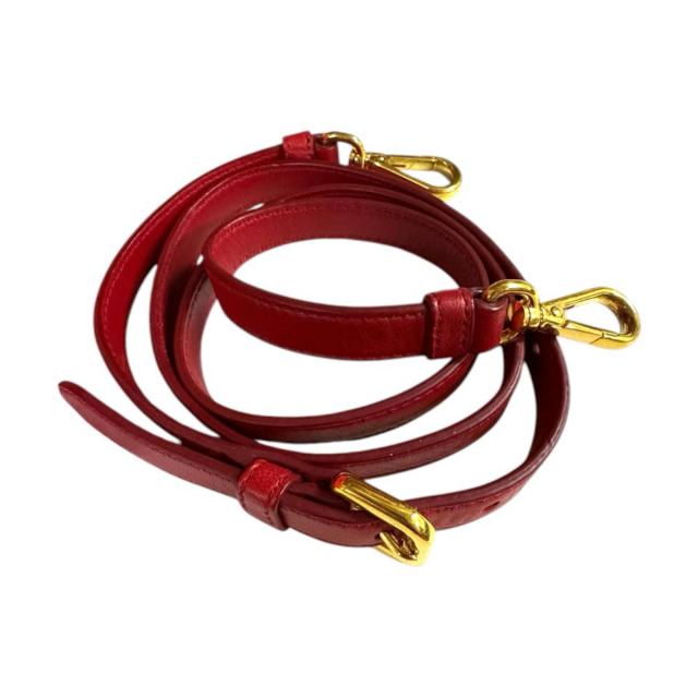 プラダ ギャザー ショルダーバッグ ナイロン BN1407 レッド レディース PRADA 中古 R&Kリサイクルキング_11