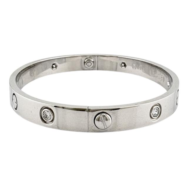 カルティエ ラブブレス バングル 18金 K18ホワイトゴールド ダイヤモンド レディース CARTIER 中古 R&Kリサイクルキング_2