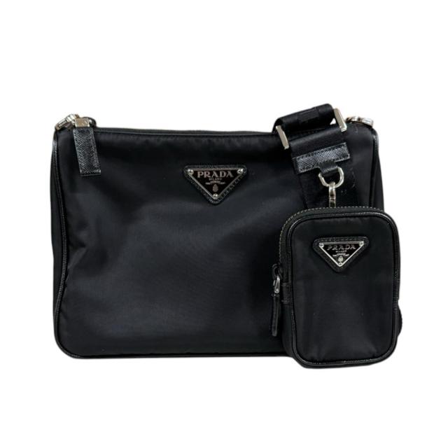 プラダ ショルダーバッグ リナイロン 2VH113 ブラック レディース PRADA  中古 R&amp;Kリサイクルキング
