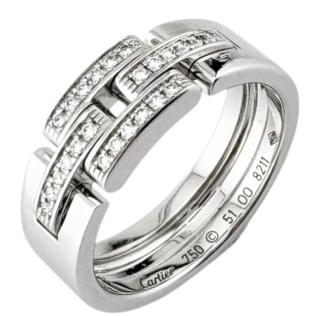 カルティエ マイヨンパンテール リング 指輪 11号 18金 K18ホワイトゴールド ダイヤモンド レディース CARTIER  中古 R&amp;Kリサイクルキング